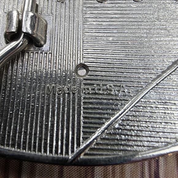 Vintage USA Bicentennial Eisenhower Dollar Belt Buckle Liberty Bell Western Silv - Picture 8 of 12